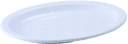 Winco White Melamine Narrow Rim Oval Platter -- 12 per case