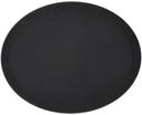 Winco Non Slip Black Oval Deluxe Fiberglass Tray, 26 x 22 inch