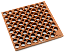 Winco Straight Edge Red Rubber Floor Mat, 3 x 5 inch.