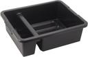 Winco Black Heavyweight Divided Bus Box, 21 x 16 3/4 x 6 1/2 inch