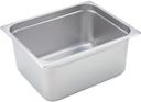 Winco 23 Gauge Stainless Steel Half Size Anti Jam Steam Pan, 6 inch