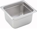 Winco 23 Gauge Stainless Steel Sixth Size Anti Jam Steam Pan, 4 inch Depth