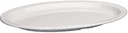 Winco White Melamine Narrow Rim Oval Platter, 15.5 x 10.62 inch -- 12 per case