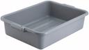 Winco Polypropylene Gray Standard Weight Dish Box, 20 1/4 x 15 1/2 x 5 inch -- 12 per case