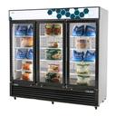 Migali Powder Coated Steel 3 Glass Door Merchandiser Freezer with 12 Adjustable Shelves, 82 inch Width x 31.5 inch Depth x 81 inch Height