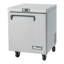 Migali Stainless Steel 1 Door Under Counter and Work Top Freezer with Adjustable Shelf, 27.5 inch Width x 30 inch Depth x 37.25 inch Height