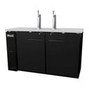 Migali 2 Doors Direct Draw Beer Dispenser, 60.8 inch Width x 24.4 inch Depth x 35.75 inch Height
