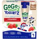 Materne GoGo Squeez 12 Ounce Strawberry Yogurtz, 4 count per pack -- 12 per case.