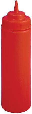 Winco Red Wide Mouth 16 Ounce Squeeze Bottle, 6 count per pack