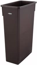 Winco Brown Slender Trash Can, 23 Gallon