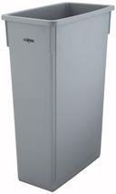 Winco Gray Slender Trash Can, 23 Gallon
