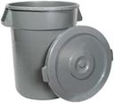 Winco Gray Channel Trash Can, 44 Gallon