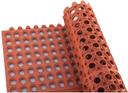 Winco Red Rubber Interlocking Floor Mat, 3 x 3 feet