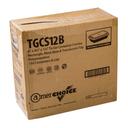 Royal Black Clear Top Rectangle Polypropylene To Go Combo Container, 12 Ounce -- 150 per case.