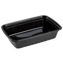 Royal Black Clear Top Rectangle Polypropylene To Go Combo Container, 28 Ounce -- 150 per case.