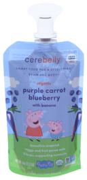 Cerebelly Organic Purple Carrot Blueberry with Banana Smoothie, 4 Ounce -- 6 per case