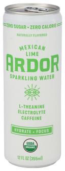Ardor Organic Mexican Lime Sparkling Water, 12 Fluid Ounce -- 12 per case