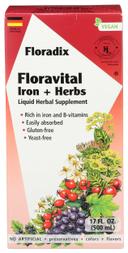 Floradix Floravital Iron Plus Herbs Liquid Herbal Supplement, 17 Fluid Ounce