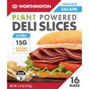 Worthington Plant Based Vegan Deli Slices Salami, 6.9 Ounce -- 8 per case