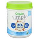 Orgain Simple Organic Plant Based Creamy Vanilla Protein Powder, 1.25 Pound