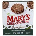 Marys Gone Crackers Organic Super Seed Jalapeno Cracker, 5.5 Ounce -- 6 per case
