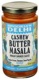 Brooklyn Delhi Cashew Butter Masala Indian Simmer Sauce, 12 Ounce -- 6 per case