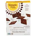 Simple Mills Chocolate Brownie Seed and Nut Flour Sweet Thins, 4.25 Ounce -- 6 per case