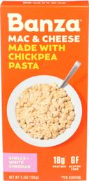Banza Chickpea Shells and White Cheddar Chickpea Pasta, 5.5 Ounce -- 6 per case