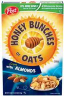 Post Almond Honey Bunches of Oats Cereal, 18 Ounce -- 12 per case.