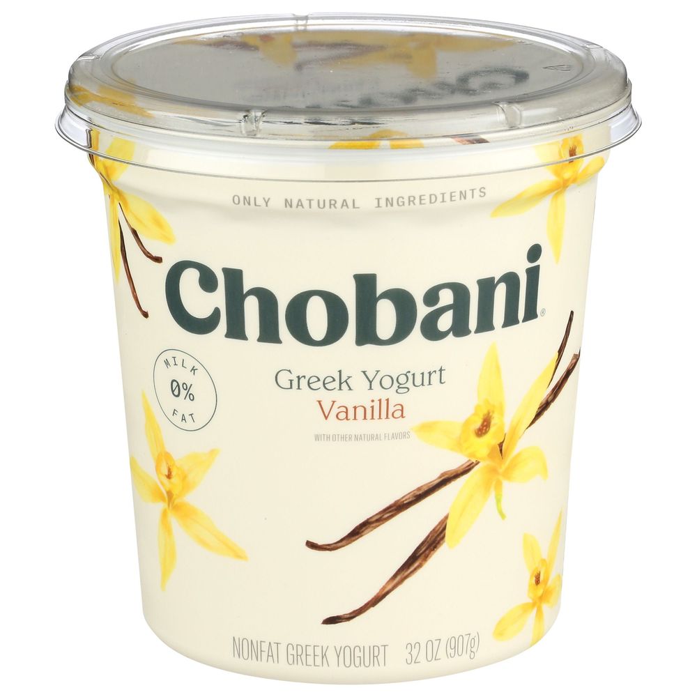 Chobani Non Fat Vanilla Blended Greek Yogurt, 32 Ounce -- 6 per case