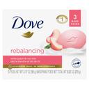 Dove Rebalancing White Peach and Rice Milk Beauty Bar Soap, 9.51 Ounce -- 12 per case