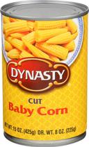 Dynasty Cut Baby Corn, 15 Ounce -- 12 per case