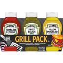 Heinz Tomato Ketchup, Sweet Relish and Yellow Mustard Grill Pack, 3.375 Pound -- 4 per case.