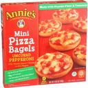 Annies Homegrown Uncured Pepperoni Mini Pizza Bagels, 6.65 Ounce -- 12 per case.