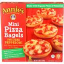 Annies Homegrown Uncured Pepperoni Mini Pizza Bagels, 6.65 Ounce -- 12 per case.