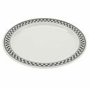 GET Enterprises inc Diamond Chexers Melamine Round Wide Rim Plate, 9 inch -- 24 per case.