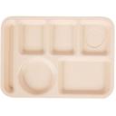 GET Enterprises inc Polypropylene Left Handed 6 Compartment School Tray, 13.63 Inch. x 9.75 Inch -- 12 per case