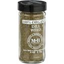 Morton and Bassett Organic Dill Weed, 0.8 Ounce -- 3 per case