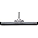 Carlisle 361201800 Black Straight Blade Rubber Squeegee with Metal Frame, 18 inch Length