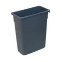 Carlisle 34201523 Trimline Polyethylene Gray Rectangle Trash Can, 15 Gallon Capacity