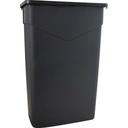 Carlisle 34202323 Trimline Polyethylene Gray Rectangular Trash Can, 23 Gallon Capacity