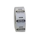 National Checking Durapeel Trilingual Sunday Label, 1 x 1 inch -- 1000 per case