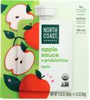 North Coast Probiotic Apple Sauce, 12.8 Ounce Pouch -- 6 per case