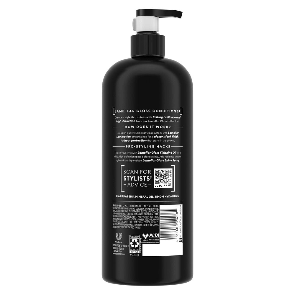 Tresemme Lamellar Gloss Conditioner for Sleek Hair, 28 Fluid Ounce -- 3 per case