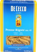 De Cecco Number 41 Penne Rigate Pasta, 16 Ounce -- 12 per case