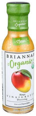 Briannas Organic Mango Vinaigrette Salad Dressing, 10 Fluid Ounce -- 6 per case