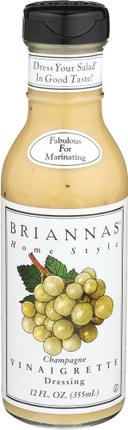 Briannas Champagne Caper Vinaigrette Dressing, 12 Ounce -- 6 per case