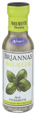 Brainnas Avocado Oil Herb Vinaigrette Dressing, 10 Ounce -- 6 per case
