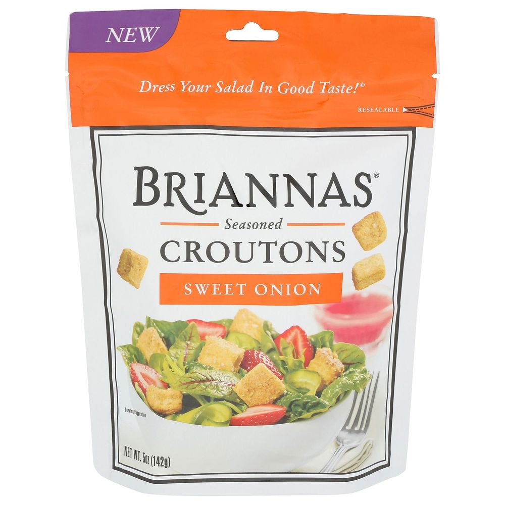 Briannas Sweet Onion Croutons, 5 Ounce -- 6 per case