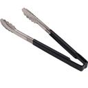 Vollrath 4781220 Stainless Steel Antimicrobial One Piece Scalloped Tong with Black Kool-Touch Handle, 12 inch Length
